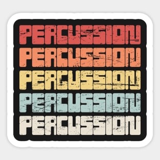 Retro 70s PERCUSSION Text Sticker